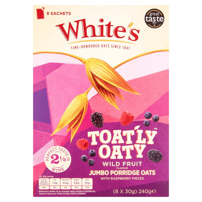 White's Toatly Oaty Wild Fruit Instant Sachets 8 per pack