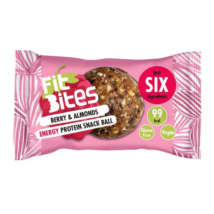 FitBites Berries + Almonds Energy Protein Snack Ball 30g