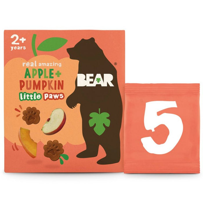 Bear Paws Frucht und Gemüse Formen Apfel & Kürbis 2+ Jahre Multipack 5 x 20g