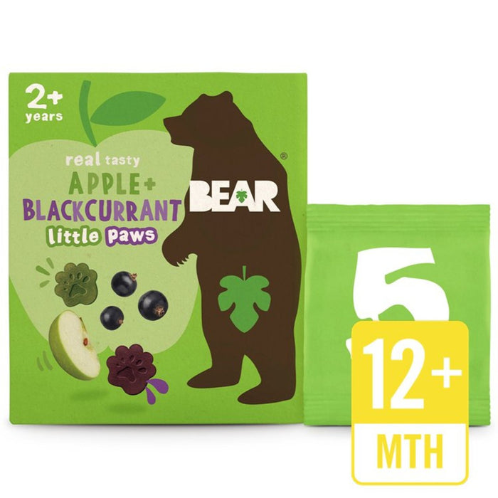 Bear Paws Fruit Shapes Apple & Blackcurrant 2+ years Multipack 5 x 20g