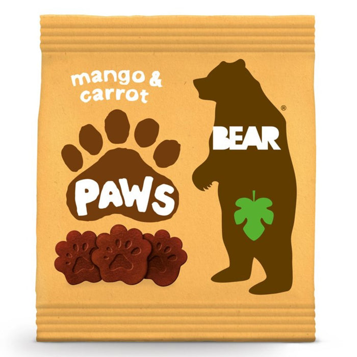 Bear Paws Mango y zanahoria frutas y formas de verduras de 12 meses+ 20 g