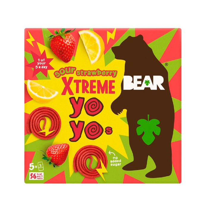 Bear Yoyos Super Sour Strawberry & Apple Multipack 5 x 20g