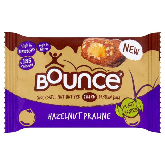 Bounce getaucht Haselnuss Praline Proteinkugel 40G