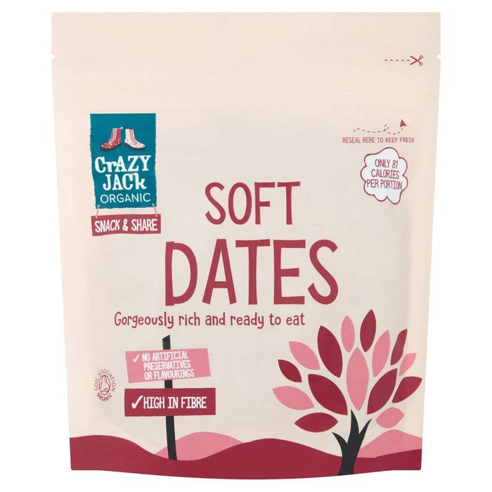 Dates douces biologiques de Jack Crazy Prêt à manger 200g