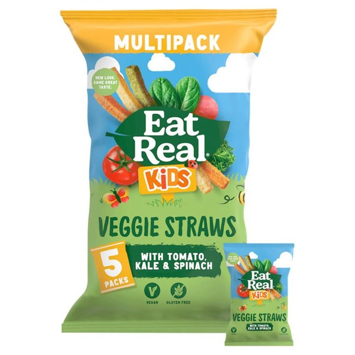 Essen Sie echte Kinderstrohhalme Multi Pack 5 x 20g