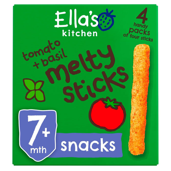 Ella's Kitchen Tomato y albahaca Melty Sticks 7 Mths+ Multipack 4 x 6g