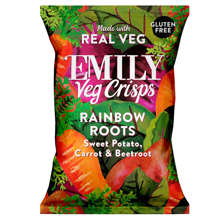 Emily Veg Crisps Roots Roots CAROTS SWEET POTATATE ET BEETROOT 30G