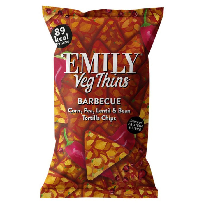 Emily Veg Thins Barbeque Partage des chips de tortilla 80g