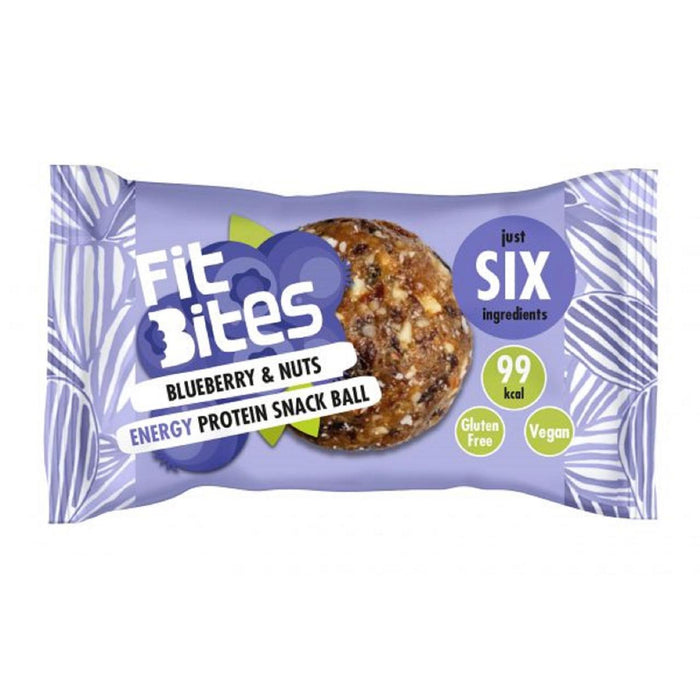 Fitbites bleuets + noix d'énergie protéique Snack Ball 30g