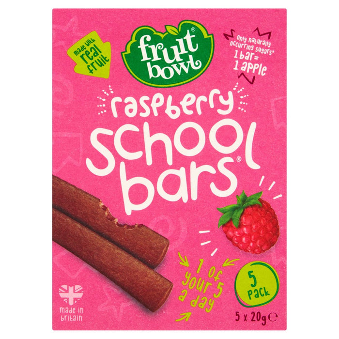 Bows de bol de fruits Bars Raspberry 5 x 20g