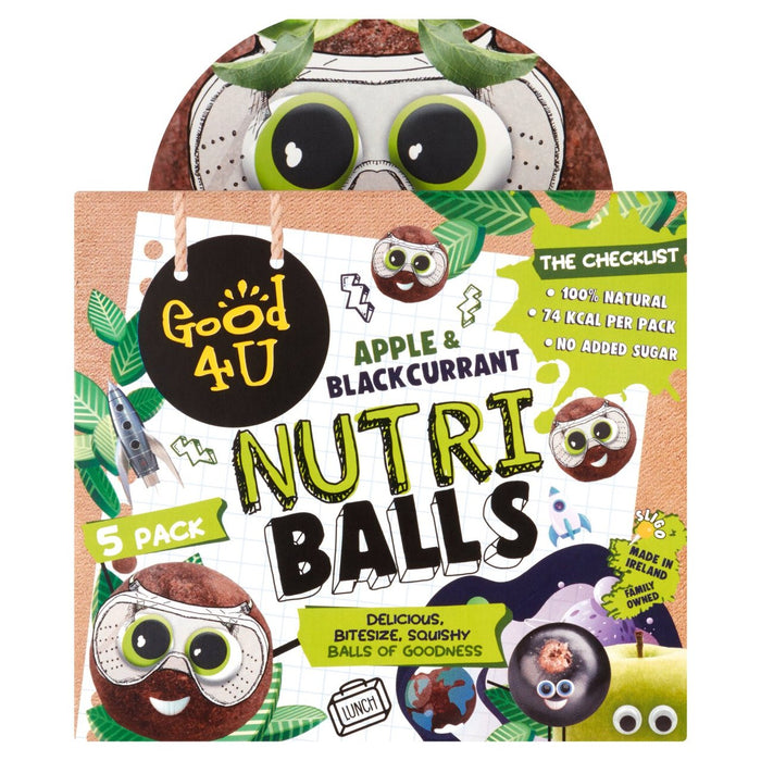 Good4u Nutri Balls التفاح والكشمش الأسود، 5 × 20 جم