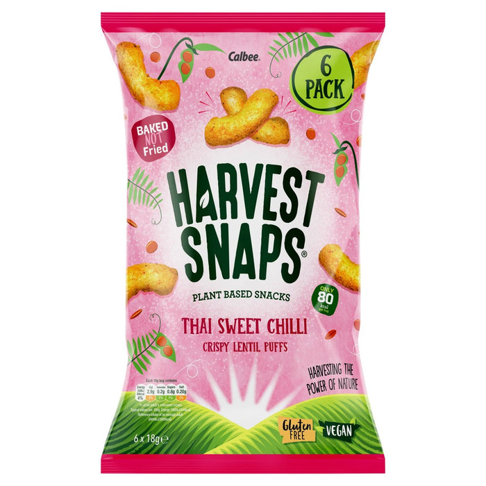 Snaps Snaps Lentil Puff Thai Sweet Chilli 6 por paquete