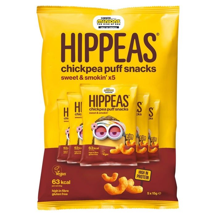 Hippeas Kichererbsen -Puffs süß & rauchin 'Multipack 5 x 15g