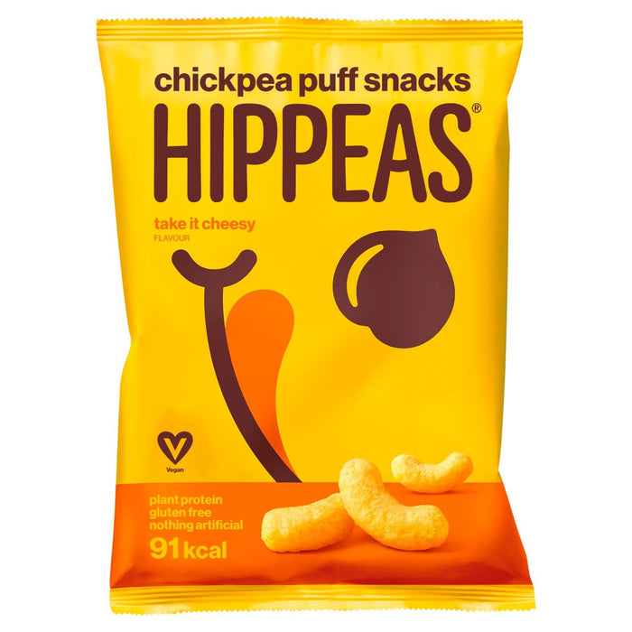 Hippeas Kichererbsen -Puffs nehmen es kitschig 22g