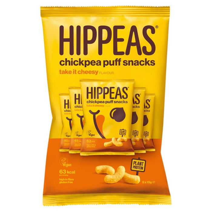 Hippeas Kichererbsen -Puffs nehmen es kitschig Multipack 5 x 15g