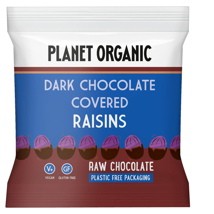 PLANETA RAISINAS CUBIERTAS DE CHOCOLATE ORGÁNICO 40G