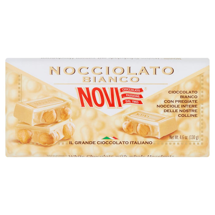 Novi White Chocolate con avellanas enteras 130G