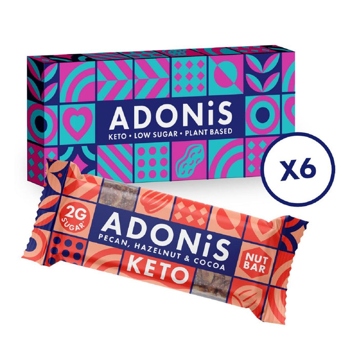 Adonis PECAN Box Barras de nueces de ceto 6 x 35g