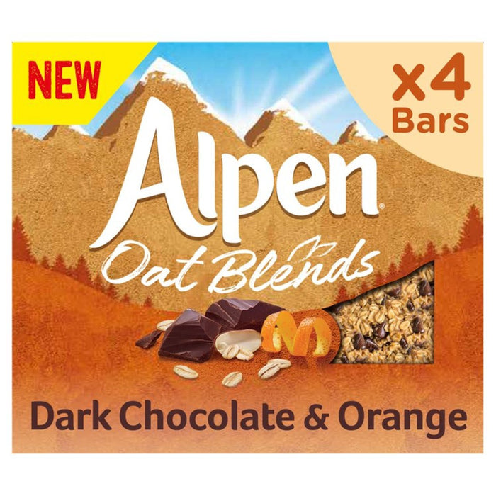 Alpen OAT mezcla doble chocolate y naranja 4 por paquete