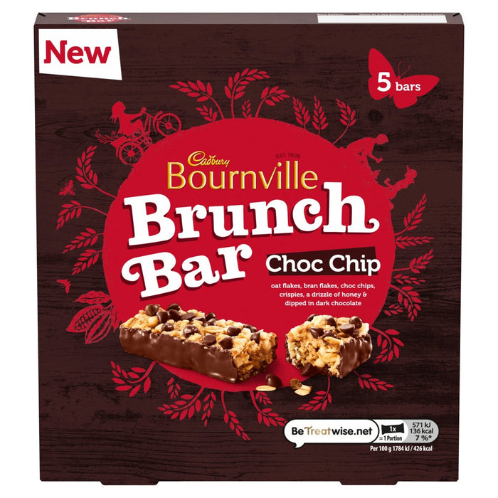 Cadbury Bournville Brunch Bar Chip Chip 5 x 32g