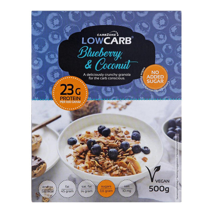 Carbzone Lowcarb Blueberry & Coconut Granola 500G