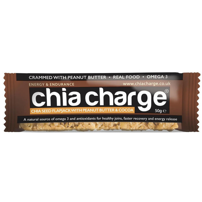 Chia Chia Mantequilla de maní y cacao CHIA SEED FLAPJACK 50G