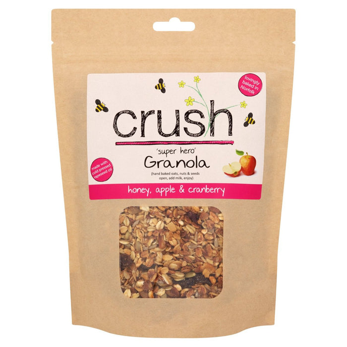 Crush Super Hero Granola Honey Apple & Cranberry 500g