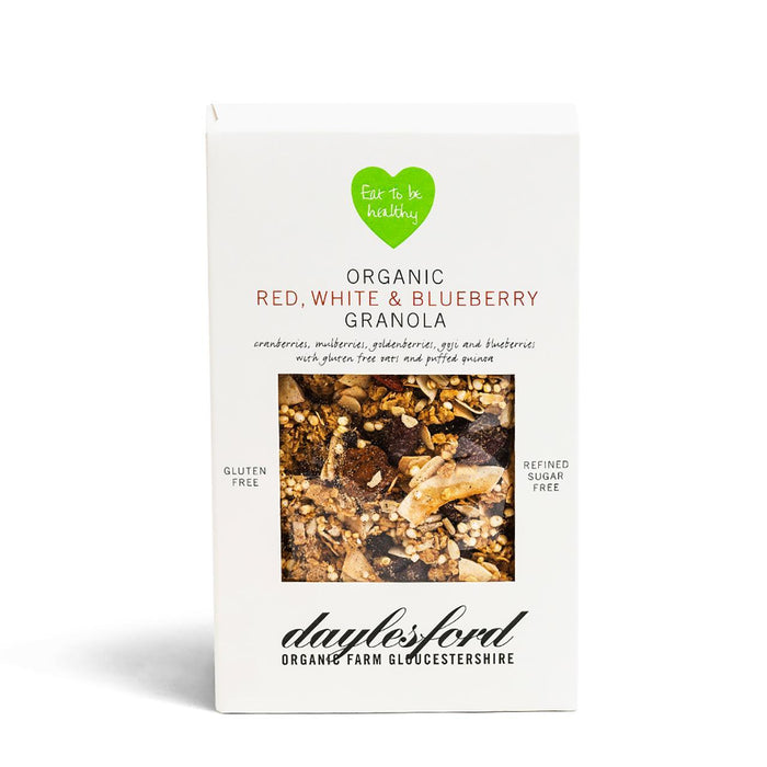 Daylesford orgánico rojo blanco y arándano granola 350g