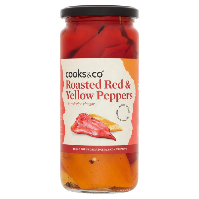 Cooks & Co asados ​​pimientos rojos y amarillos 460g