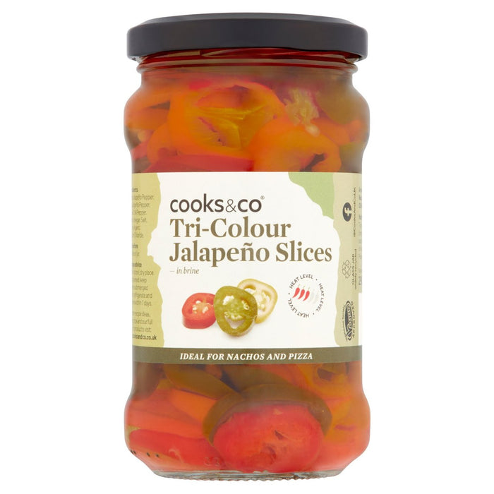 Cooks & Co Tri-Colour Jalapeno tranches 290g