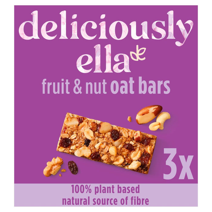 Délicieusement ella fruites et noix barre d'avoine multipack 3 x 50g