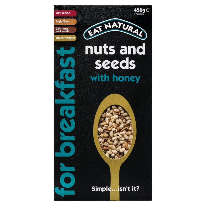 Eat Natural Nuts and Seeds with Honey Toasted Muesli 450g