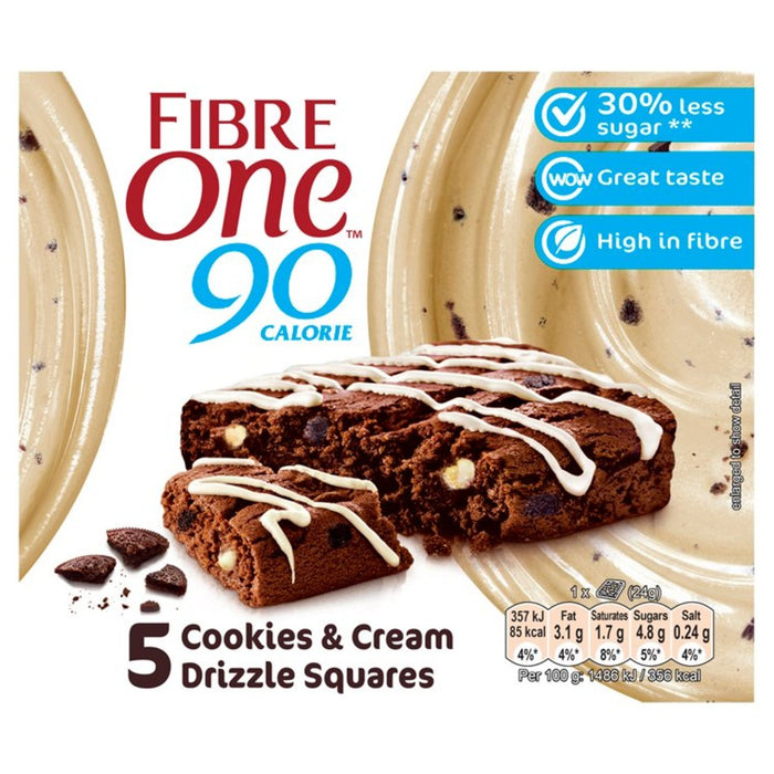 Fiber One 90 Kalorienkekse & Creme Bars 5 x 24g