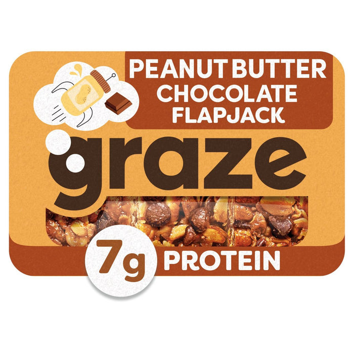 Graze Flapjack Proteína de chocolate de mantequilla de maní 50 g