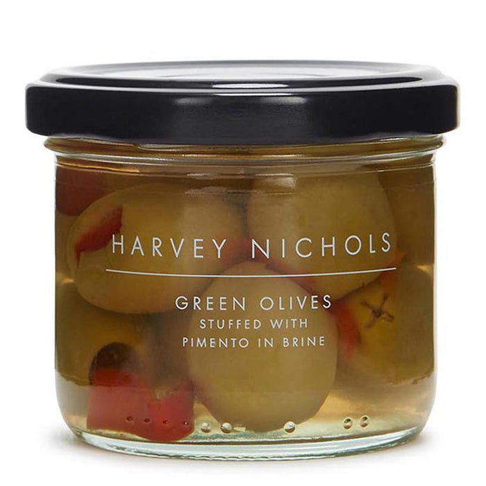 Harvey Nichols Green Oliven mit Piment 100g gefüllt