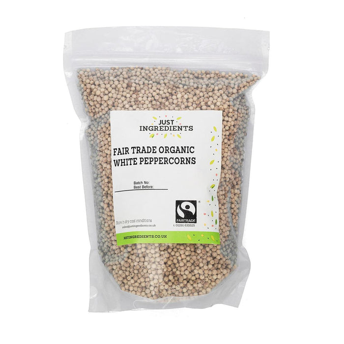 Juste des ingrédients biologiques Fairtrade White Peppercs 100g