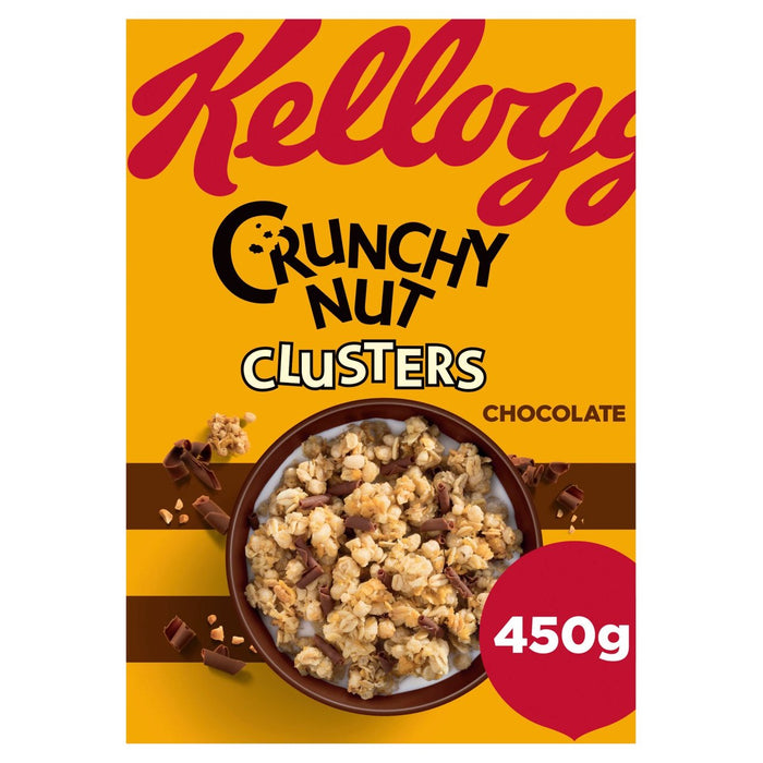 Kellogg's Crunchy Nut Chocolate with Honey and Nut Clusters Cereal 450g