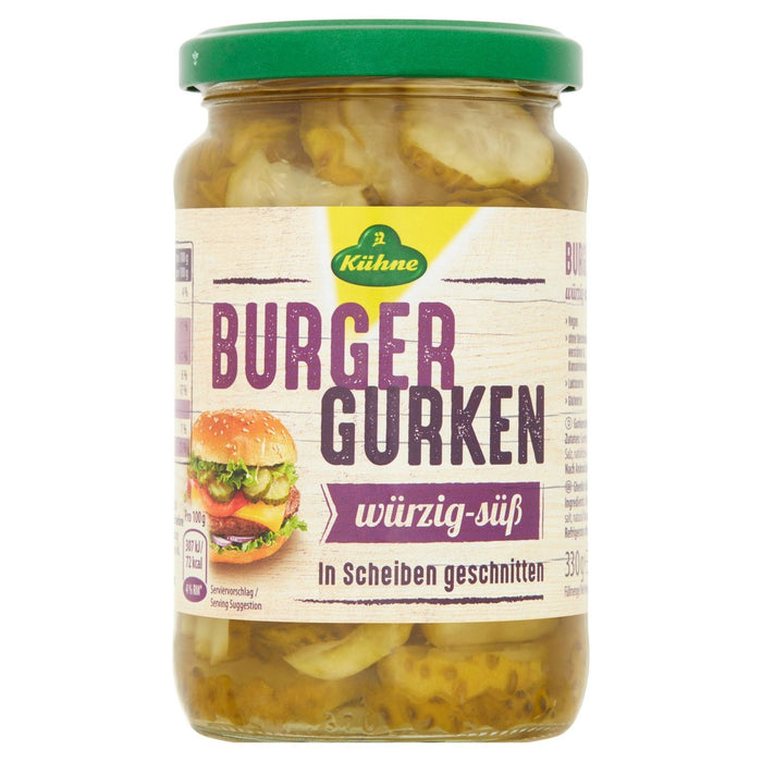 Kuhne Burger Arruglo corta Gherkins 330G