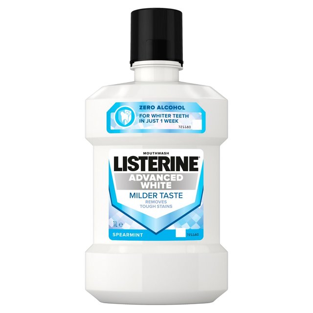 Listerine Fortgeschrittene weiße milder Geschmacksmund 1l