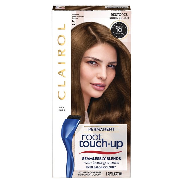 Colorant capillaire permanent de la racine de clairol 5 couverture complète du brun moyen