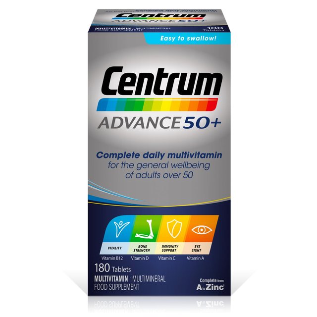 Centrum Advance 50+ Supplement Tabletas 180 por paquete