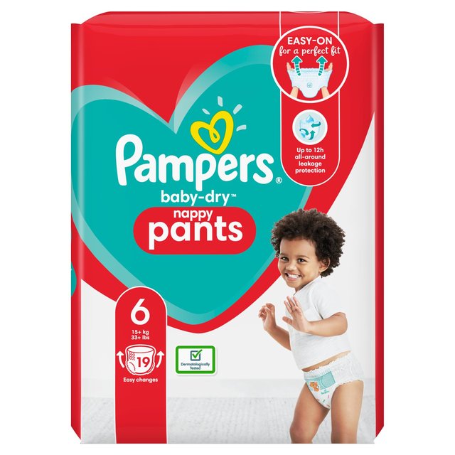 Pampers Baby Trockenhosen Größe 6 Essentielle Pack 19 pro Pack