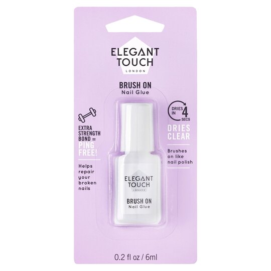 Brosse tactile élégante sur la colle de ongles 6 ml