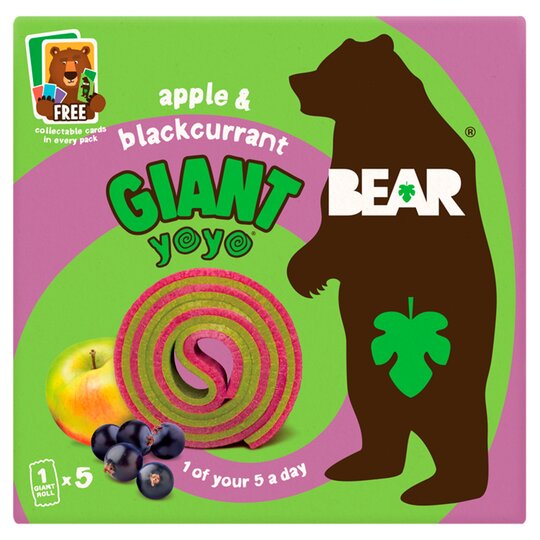 BEAR GIANT Fruit Yoyos Apple & Blackcurrant Multipack 5 x 20g