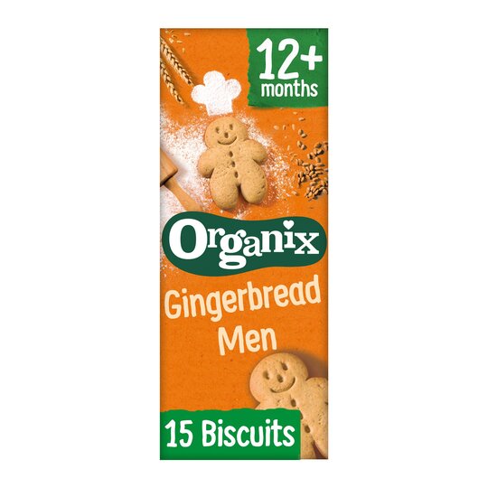 Organix Gingerbread Men Organic Toddler Snack Biscuits 135G